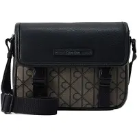 Calvin Klein Mixed Emblem Aop Small Flap Mess - Beige - ONE SIZE