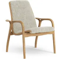 Swedese Laminett nojatuoli öljytty tammi/lampaannahka Moonlight (beige)