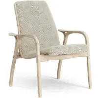 Swedese Laminett nojatuoli valkopigmentoitu tammi/lampaannahka Moonlight (beige)