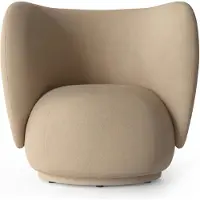 Ferm Living Rico lounge chair -nojatuoli Sand, brushed