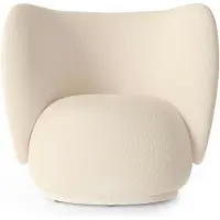 Ferm Living Rico Lounge nojatuoli Wool Boucle - Off-white