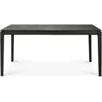 Ethnicraft Bok Ruokapöytä 90x160-240 cm Musta lakattu tammi