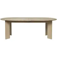 Ferm Living Bevel Ruokapöytä 117-217x117 cm - White Oiled Beech
