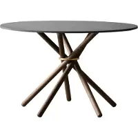 Eberhart Hector 120 Ruokapöytä Tumma Betoni / Tumma - Ruokapöydät & Baaripöydät Tammi Dark Oak - H120-102-102