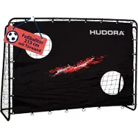 Hudora training football goal with Easy-Click training wall, black, 213x152x76 cm, set of 20 posts (76947)