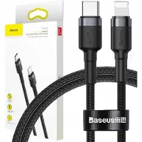 Baseus Cafule USB-C Lightning-kaapeli - 20W, 1m - musta / harmaa