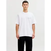 Jack & jones Jprblaowen Ss Branding Tee Sn - White - XL