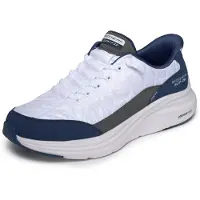 SKECHERS for man. 232619 Slip-Ins Sneakers: Contour Foam - Cozy Fit white (42), Flat, Laces, Casual