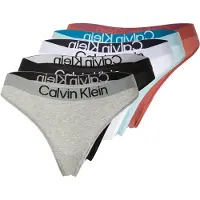 Calvin Klein Underwear Stringit vaaleansininen / meleerattu harmaa / ruosteenpunainen / musta / valkoinen