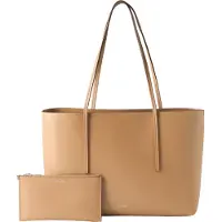 Calvin Klein Ostoskassi 'Foil Logo Tote With' vaaleanruskea