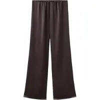 Mango Satin Straight-Fit Trousers - Brown - XL