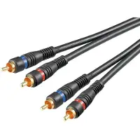 HQ Products RCA (Cinch) x2 - RCA (Cinch) x2 3m cable black (50119)