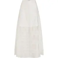 ROUGE EDIT Rouluca Hw Midi Skirt/Pf - Cream - 42