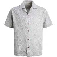 Jack & Jones Jprbluwinson Print Dobby S/S Shirt Ln - Cream - XS