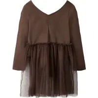 Name It Mini Nmfdaisy Ls Slim Dress - Brown - 116
