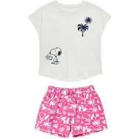 Gisela Pyjama fuksia / offwhite