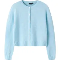 LMTD Nlfbynt Ls Knit Cardigan - Blue - 158-164