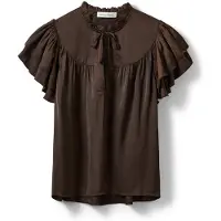 Sofie Schnoor Lalilasw Frill Top - Brown - 38