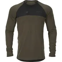 Härkila Men's Heat L/S T-shirt Willow Green/Black Kerrasto yläosat XXXL