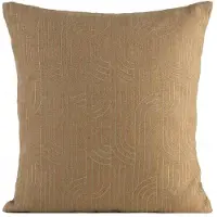Eurofirany Koristetyynynpäällinen Mila 02 45x45 Beige-Kulta Pellavapintainen Polyesteri