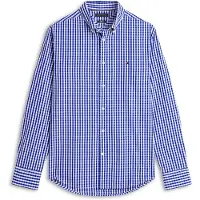 Tommy Hilfiger Flex Poplin Gingham Rf Shirt - Blue - S