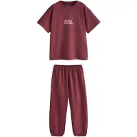 Next Yöpuku roosa / burgundin punainen