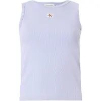 Calvin Klein Heritage Label 2X2 Baby Rib Tank - Purple - L