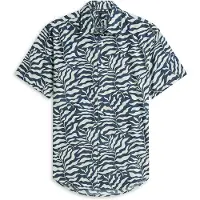 Tommy Hilfiger Papertouch Palm Ss Rf Shirt - Navy - L