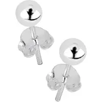 Lykken Basics hopeiset pallo nappikorvakorut 5 mm