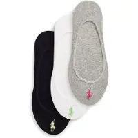 Ralph Lauren Ultralow Liner Sock 3-Pack - Black - ONE SIZE