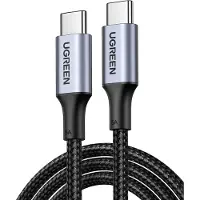 UGREEN US316 USB-C - USB-C -kaapeli, 100W, 5A 0,5m (musta)