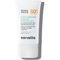 Sensilis PHOTOCORRECTION [PUHDAS IKÄTÄYTTÖ 50] korkeasuojainen emulsio kontrolloi talin tuotantoa ja mattapintaa 40 ml