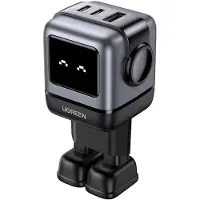 UGREEN Nexode RG 65W 3-Port GaN, Sisätila, AC, Harmaa (25685B)
