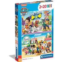 Clementoni Palapeli 2x20 Super Color Ryhmä Hau