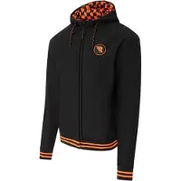 Riding Culture Riding-huppari miehet Vetoketjullinen moottoripyörähuppari Musta/Oranssi Miehet, size XL