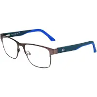 Lacoste L2291 N 54/17/140 Tummanharmaat metalliset silmälasit MIEHILLE L2291 N