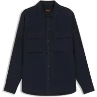 BOSS for man. 50558928 Shirt Locky 3 navy (L), Casual, Cotton, Long sleeve