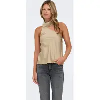 ONLY Onlamara Chigo S/L Scarf Top Wvn Ex - Cream - S