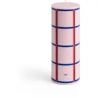 HAY Column Candle -pöytäkynttilä medium 20 cm Light pink-red-bordeaux-dark blue