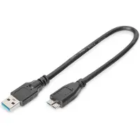 Digitus USB 3.0 CONNECTION CABLE, USB A - MICRO USB B (AK-300117-003-S)