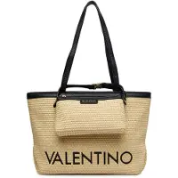 Valentino for woman. VBS9TE01PAG Shopper bag brown, black (OSFA), Casual, Polyurethane, Raffia