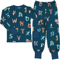 Geggamoja Bamboo Two Piece Pyjamas - Navy - 74/80