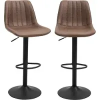 HOMCOM 2 kpl Homcom baarituolia 43x46,5x110cm, musta/ruskea väri
