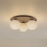 TK Lighting Kattovalaisin Virlo , himmennettävä, Vaalea puu, Olohuone/ruokailutila, Lasi