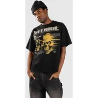 Vitriol Xeroxed Collage Cropped T-Paita musta, S