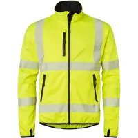 Top Swede 7721 Softshell-takki, heijastava, keltainen/musta, koko 5XL