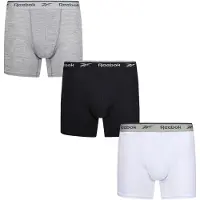 Reebok Bokserishortsit 'AINSLIE' marine / meleerattu harmaa / musta / valkoinen