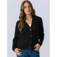 TeeShoppen Neuletakki ' Knitted Cardigan ' musta