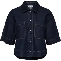 ONLY Onlcleo Life Ss Crop Dnm Shirt Pim Noos - Navy - XL