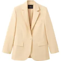 Mango Linen Suit Jacket - Yellow - M
